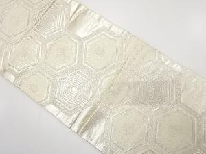 アンティーク　純銀箔　亀甲に華紋織り出し袋帯（着用可）